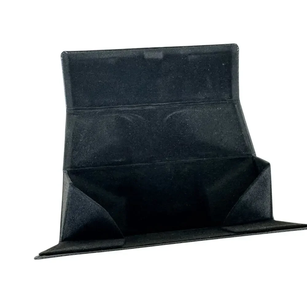 Furla Black Triangular Collapsible Lined Magnetic Closure Eyeglass Case